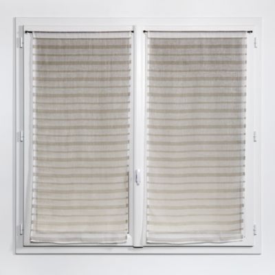 Vitrage tamisant Marius coloris blanc l.60 x H.120 cm