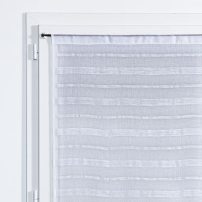 Vitrage tamisant Wakea coloris blanc l.60 x H.160 cm