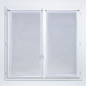 Vitrage tamisant Yena coloris blanc l.45 x H.90 cm
