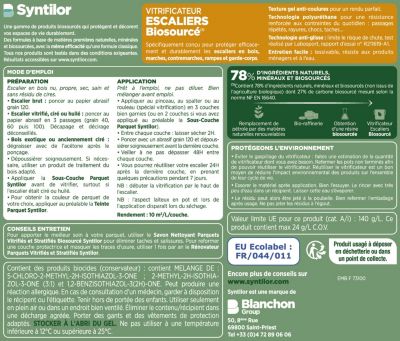 Vitrificateur escaliers Biosourcé Nature Protect Syntilor chêne satiné 0,75L