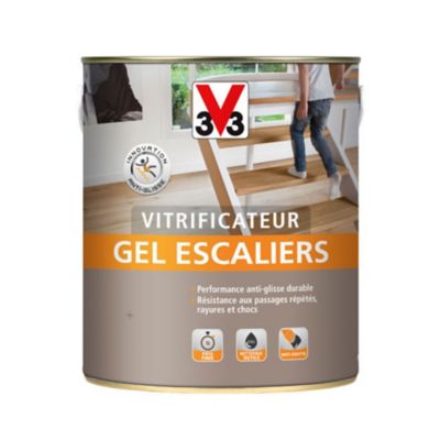 Vitrificateur gel escalier V33 incolore mat 2,5L | Castorama