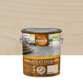 Vitrificateur haute résistance parquets et escaliers blanc gris satin 5L Xyladecor