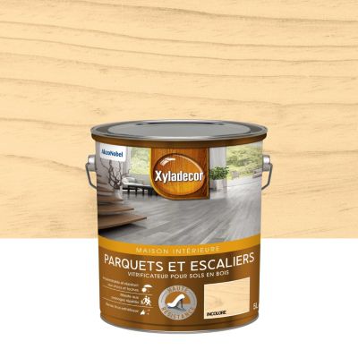 Vitrificateur haute résistance parquets et escaliers incolore mat 5L Xyladecor