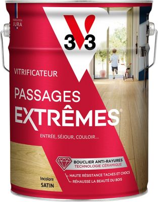 Vitrificateur parquet et plancher V33 Passages extrêmes incolore satin 5L