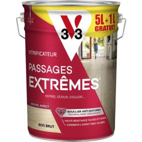 Vitrificateur passages extrêmes V33 bois brut 5L + 20% gratuits