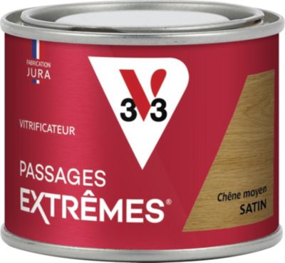 Vitrificateur passages extrêmes V33 chêne moyen satiné 125ml