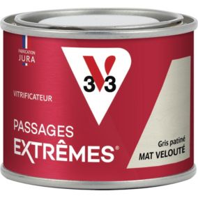 Vitrificateur passages extrêmes V33 mat velouté gris patiné 125ml