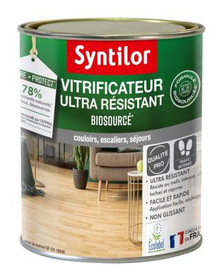 vitrificateur syntilor ultra resistant biosource nature protect incolore mat 0 75l castorama