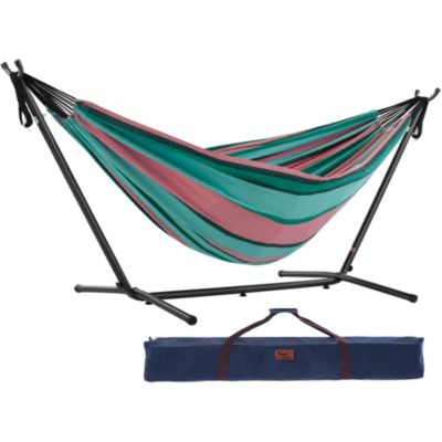 VIVERE Hamac double en coton avec support (250 cm) - Watermelon