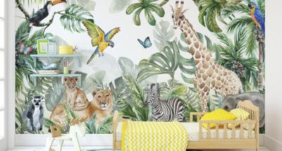 Vlieseline Papier Peint ANIMAUX Plantes Feuilles Tropicales Nature 405cm x 270cm