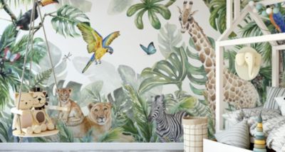 Vlieseline Papier Peint ANIMAUX Plantes Feuilles Tropicales Nature 405cm x 270cm