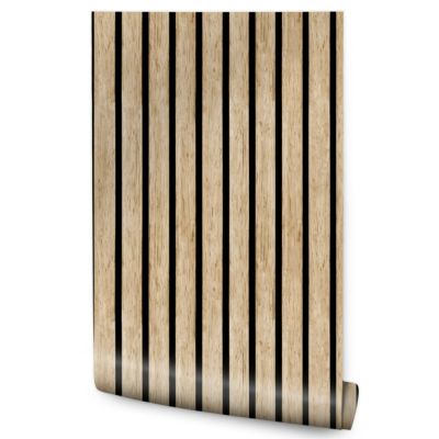 Vlieseline Papier Peint LAMELLES 3D Planches Imitation Pour Chambre