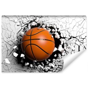 Vlieseline Papier Peint Photo BASKET-BALL Abstraction 3D Pour Chambre Enfants 135cm x 90cm