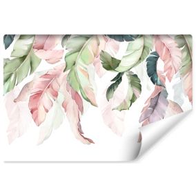 Vlieseline Papier Peint Photo FEUILLES Plantes Nature Pour Chambre 300cm x 210cm