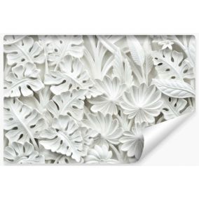 Vlieseline Papier Peint Photo FEUILLES Tropicales Plantes Nature 3D Pour Salon 135cm x 90cm