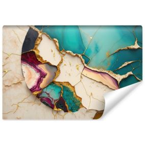 Vlieseline Papier Peint Photo Mural MARBRE Motif Moderne Abstraction 3D Pour Salon 520cm x 318cm