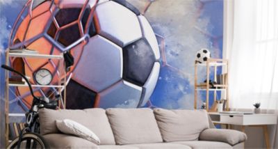 Tapis Football Intérieur 100x150 Cm - Motif Ballon 3D, Antidérapant, Poils Ras, Lavable En Machine, Pour Salon Ou Chambre - 2