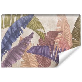 Vlieseline Papier Peint Photo Pour Chambre FEUILLES DE BANANE Béton 300cm x 210cm