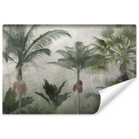 Vlieseline Papier Peint Photo Pour Salon ARBRES Tropicales Béton 180cm x 120cm