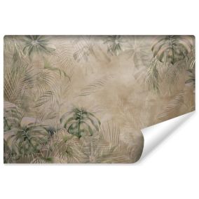 Vlieseline Papier Peint Photo Pour Salon PLANTES Tropicales Béton 180cm x 120cm