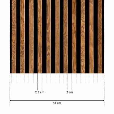 Vlieseline Papier Peint Pour Chambre LAMELLES Noir Et Marron Bois Imitation