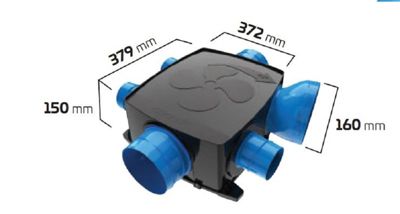 VMC simple flux hygroréglable Hygrocosy Flex Atlantic Climatisation - 230 V - 48 dB - Jusqu'à 4 sanitaires