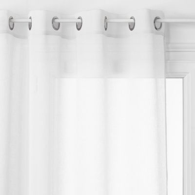 Voilage à 8 œillets Blanc, l. 140 x H. 240 cm, GEORGETTE