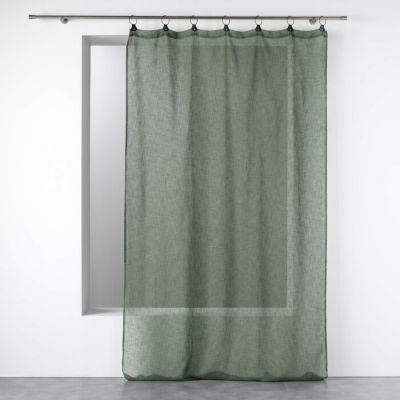 Voilage a anneaux 140 x 240 cm voile tissé Linka Kaki