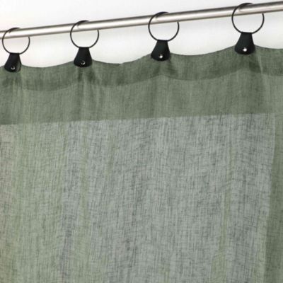 Voilage a anneaux 140 x 240 cm voile tissé Linka Kaki