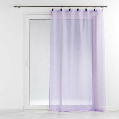 Voilage a anneaux 140 x 240 cm voile tissé Linka Lilas