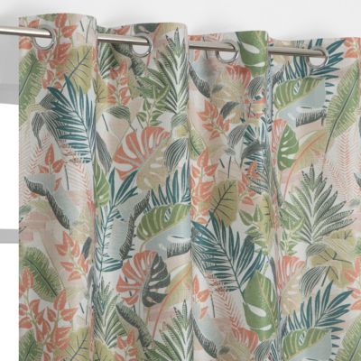 Voilage à œillets imprimé feuillage tropical l.140 x H.260 cm JBY Creation