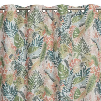 Voilage à œillets imprimé feuillage tropical l.140 x H.260 cm JBY Creation