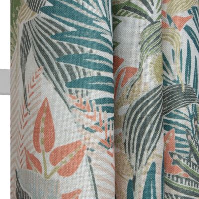 Voilage à œillets imprimé feuillage tropical l.140 x H.260 cm JBY Creation