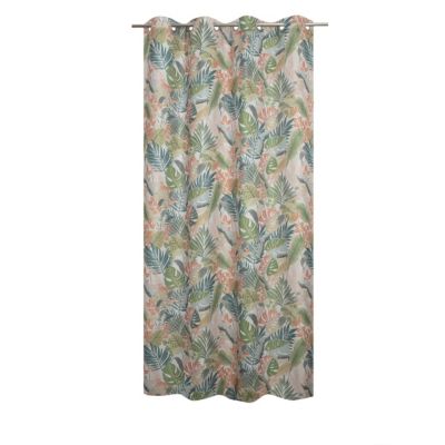 Voilage à œillets imprimé feuillage tropical l.140 x H.260 cm JBY Creation
