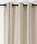 Voilage à œillets poly-lin Sarah l.145 x H.260 cm rayé beige