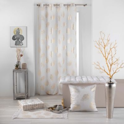 Voilage a oeillets 140 x 240 cm voile sablé Sunny gold