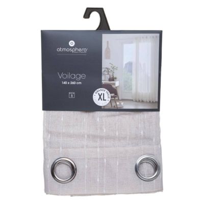 Voilage "Anissa" - beige - 140x260 cm - Atmosphera