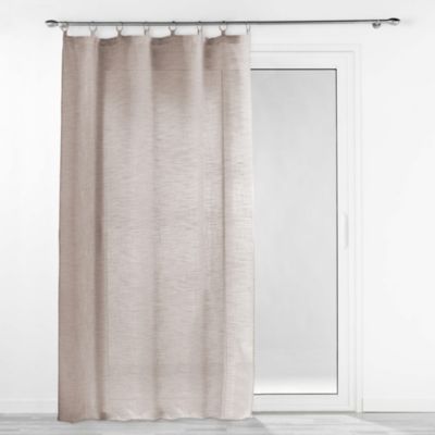 Voilage à anneaux 140 x 240 cm Voile tissé Milza Noisette