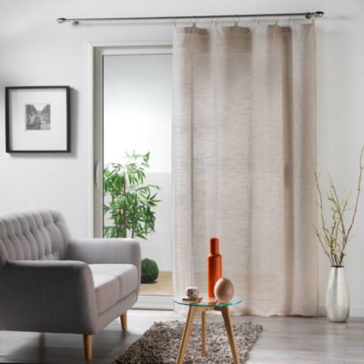Voilage à anneaux 140 x 240 cm Voile tissé Milza Noisette