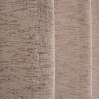 Voilage aspect lin grande largeur Oeko-tex. (300x240 cm - Taupe)