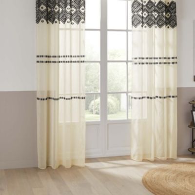 Voilage au style ethnique (140x240 cm - Beige)