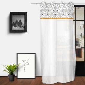 Voilage au style scandinave (135x250 cm - Blanc)