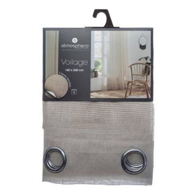 Voilage - beige - 140x240 cm - Atmosphera