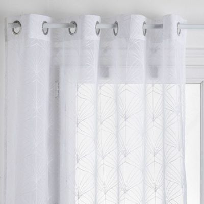 Voilage brodé "Mia" tamisant 140 x 240 cm Atmosphera