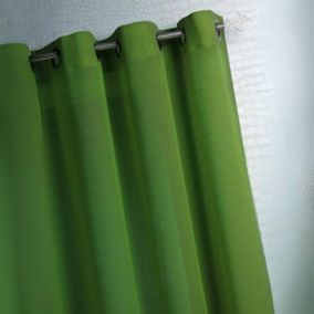 Voilage Coloré à œillets (140x240 cm - Vert pomme)