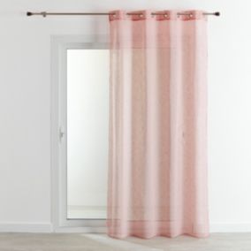 Voilage   - Effet lin fluide (140x240 cm - Rose Clair)