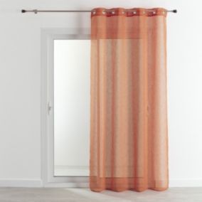 Voilage   - Effet lin fluide (140x240 cm - Terracotta)