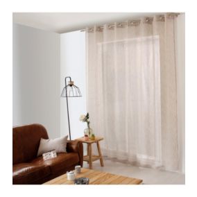 Voilage effet lin grande largeur 300x240cm - 300x240cm - Naturel