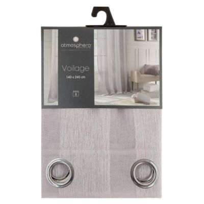 Voilage "Elsa" - gris - 140x240 cm - Atmosphera