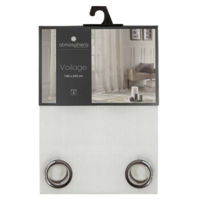 Voilage Elsa - ivoire - 140x240 cm - Atmosphera